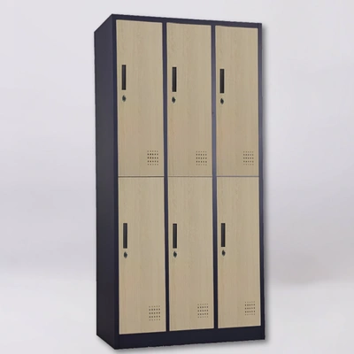 Locker Besi TIGER CC-C6T Wood Black Lemari Loker