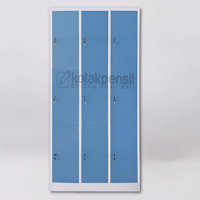 Locker Besi TIGER CC-C9T Blue Light Grey Lemari Loker