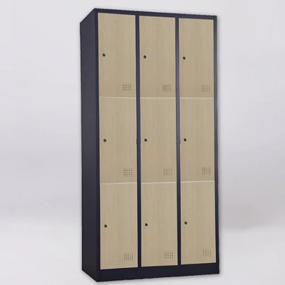 Locker Besi TIGER CC-C9T Wood Black Lemari Loker